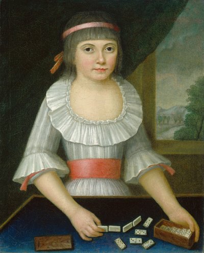 Dívka Domino, kolem roku 1790 od American School