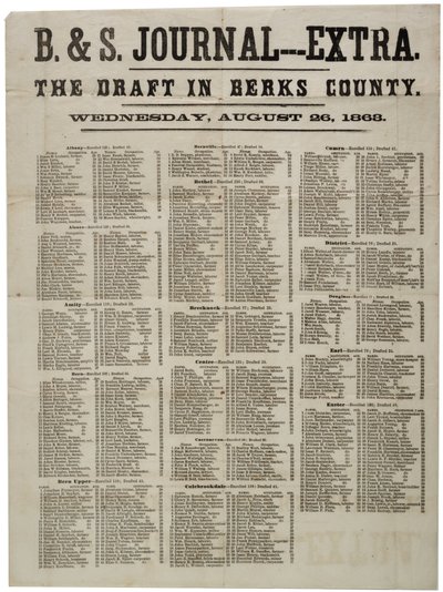 Návrh v okrese Berks, 26. srpna 1863 od American School