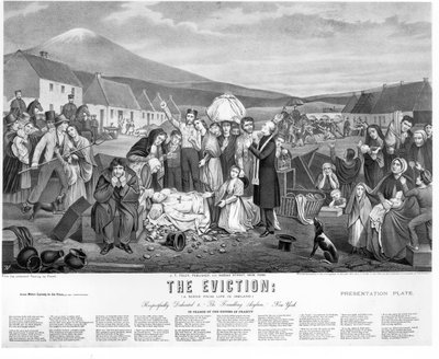 The Eviction: A Scene from Life in Ireland, pub. od J.T. Foley, 1871 od American School