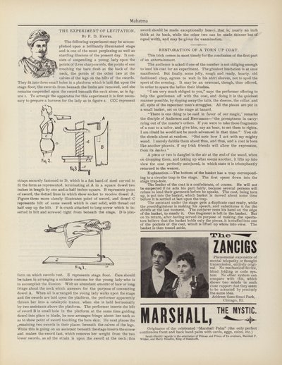 The Experiment Of Levitation, F D Hewes, Reklamy od American School