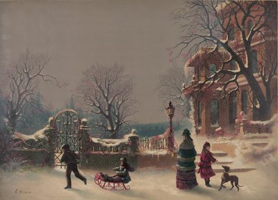 První sníh, 1877 (tisk) od American School
