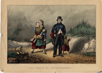 The Fruits of Intemperance (Plody nestřídmosti), nakladatelství Currier & Ives, 1870. od American School