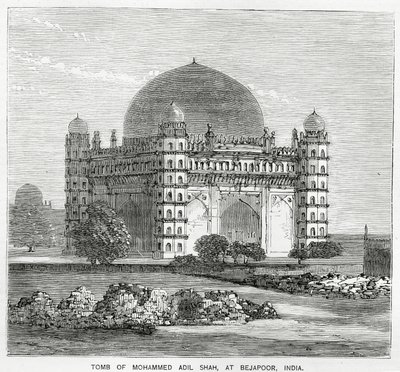 Gol Gumbaz, hrobka Mohammeda Adil Shah II, postavená v roce 1659 od American School