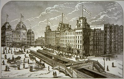 The Grand Union Hotel, New York City (litho) od American School