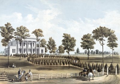 Poustevna, Jacksonova hrobka a sídlo Andrewa J. Donelsona 12 mil od Nashvillu v Tennessee, pořízené na místě 29. března. od American School