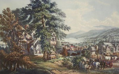 The Home of Evangeline, In the Acadian Land, pub. 1864, Currier & Ives od American School
