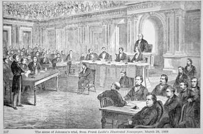 Obžaloba prezidenta Johnsona v roce 1868, ilustrace z 