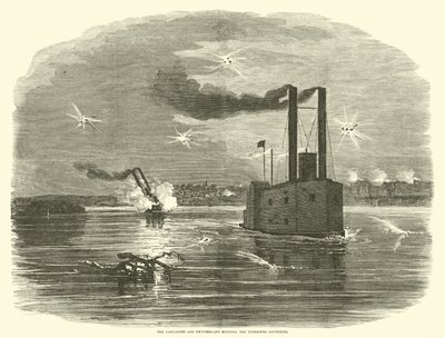 Lancaster a Švýcarsko provozující baterie Vicksburg, březen 1863 od American School