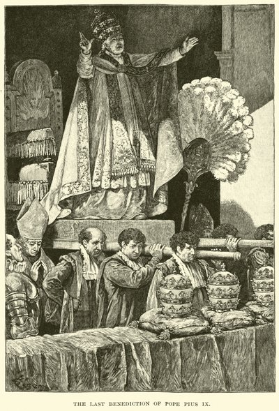 Poslední požehnání papeže Pia IX od American School