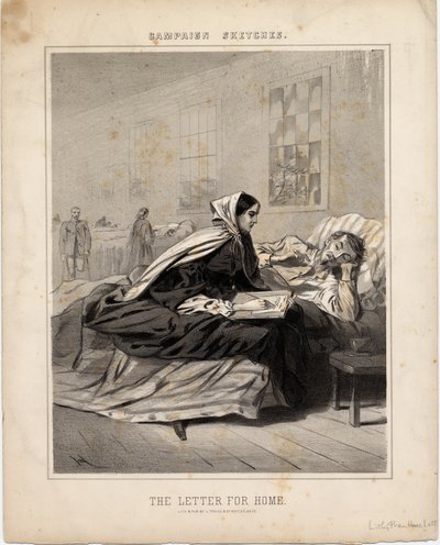 The Letter for Home, ilustrace z Campaign Sketches, 1863 od American School