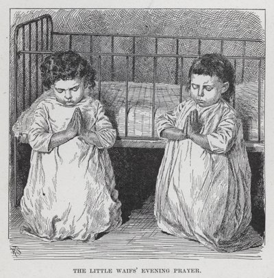 Večerní modlitba The Little Waifs (litho) od American School