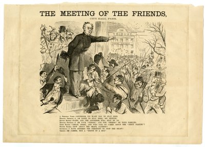 Setkání přátel, City Hall Park, 1863 od American School