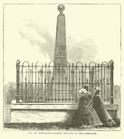 Starý památník, označující místo kapitulace, červenec 1863 od American School