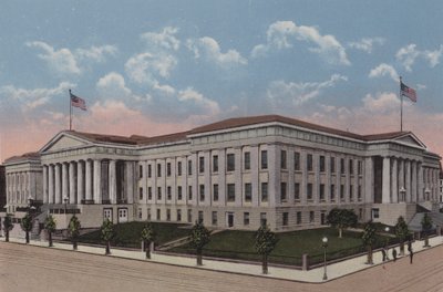 Patentový úřad, Washington DC (barevná litografie) od American School