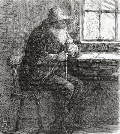 Patriarcha, ilustrace k celovečernímu příběhu, Komunita vyvrženců, z Appletons Journal, 23. března 1872 od American School