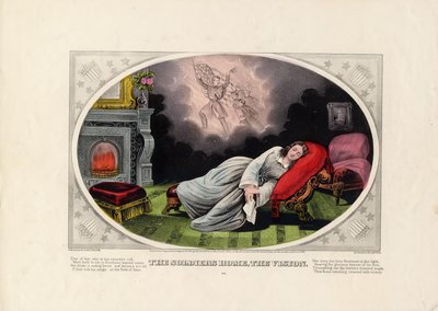 The Soldiers Home, The Vision, hospoda. od Currier & Ives, 1862 od American School