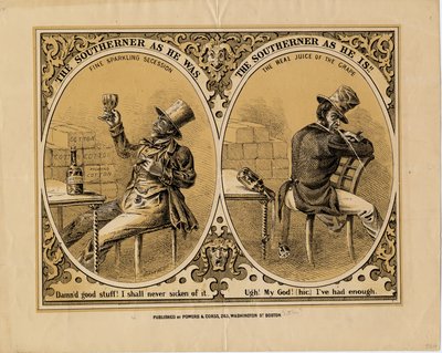 Jižan, jaký byl, jižan, jaký je, vydalo nakladatelství Powers & Cross, Boston, kolem roku 1863 od American School