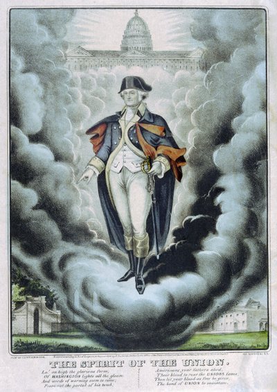 The Spirit of the Union, vyd. 1860 (barevná litografie) od American School