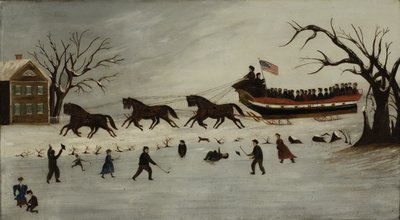 Sufražetky na saních, 1870-90 od American School