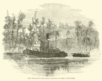 Vlečný člun Donaldson se pohybuje po Cape Fear, březen 1865 od American School