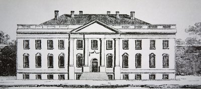 Bílý dům v roce 1807 (rytina) od American School