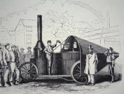 The Winans Steam Gun, zajatá od Konfederací během americké občanské války, květen 1861 (litho) od American School