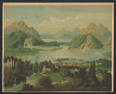Jezera Killarney, kolem roku 1878 (chromolitho) od American School