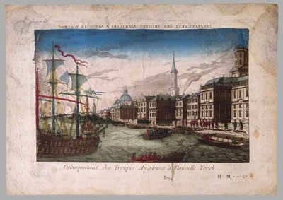 Vylodění britských jednotek v New Yorku, 1776 od American School