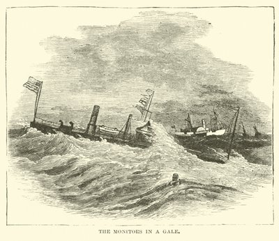 Monitory v bouři, prosinec 1864 od American School
