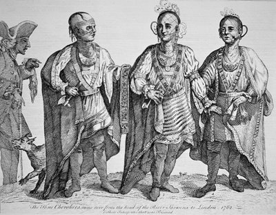 Tři američtí náčelníci Cherokee od American School