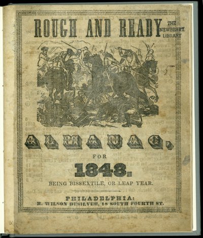 Titulní strana Hrubého a hotového almanachu na rok 1848, vydaného v roce 1847 (tisk) od American School