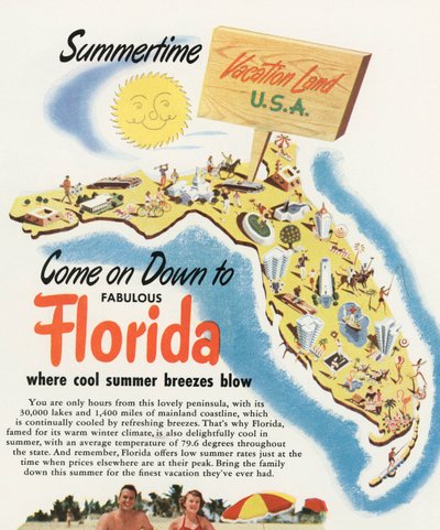 Turistická mapa Floridy od American School