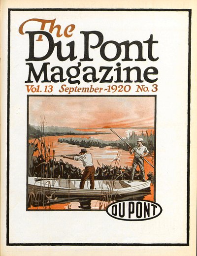 Trapshooting, přední obálka časopisu DuPont, září 1920 od American School