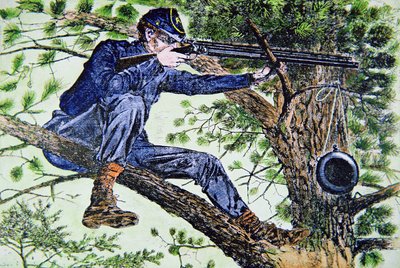 Union Army Sharpshooter využívající teleskopická mířidla (barevné lito) od American School