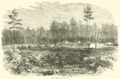 Union pracuje na Weldon Road, srpen 1864 od American School