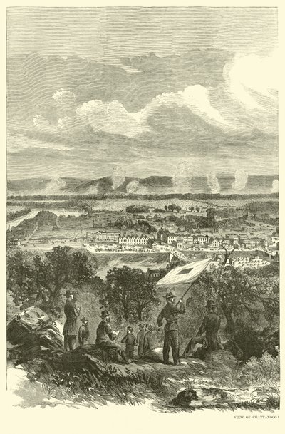 Pohled na Chattanooga a federální tábor, listopad 1863 od American School