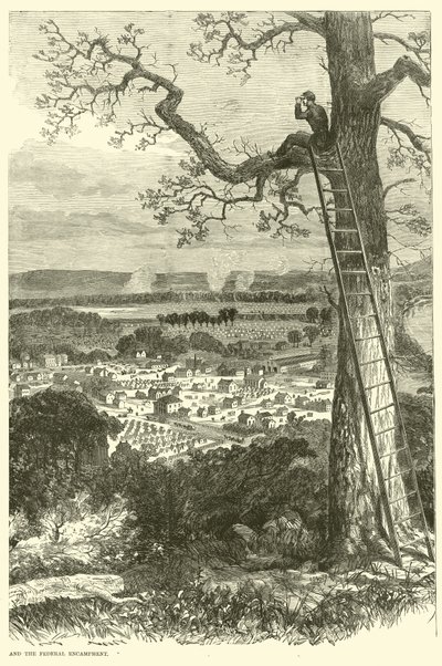Pohled na Chattanooga a federální tábor, listopad 1863 od American School
