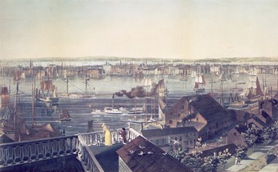 Pohled na Manhattan z Brooklynu, 1837 od American School
