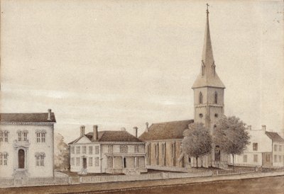 Pohled na Petersburg, Virginie (akvarel na papíře) od American School