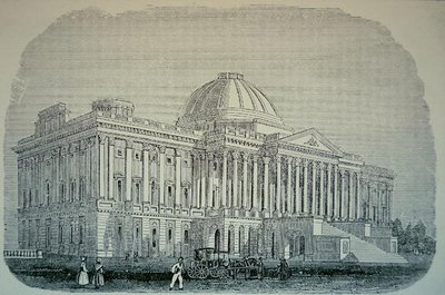 Pohled na Capitol, c.1848 (rytina) od American School