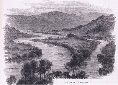 Pohled na Susquehanna, ilustrace z Cassell