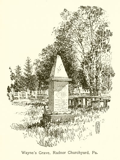 Waynes Grave, Radnor Churchyard, Pa od American School