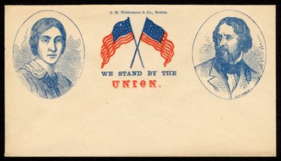 Pohlednice "Stojíme při Unii", c.1861-65 od American School