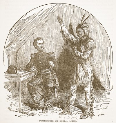 Weathersford a generál Jackson, z knihy pub. 1896 od American School