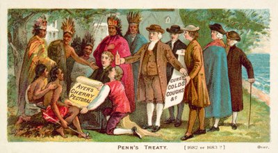 Smlouva Williama Penna se severoamerickými Indiány, 1682 od American School