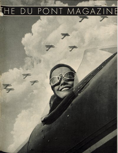 Wings Aloft, přední strana časopisu DuPont Magazine, květen 1934 od American School