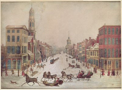 Zima na Wall Street, 1834 od American School