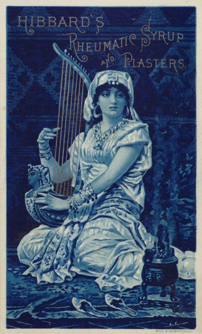 žena hrající na harfu od American School