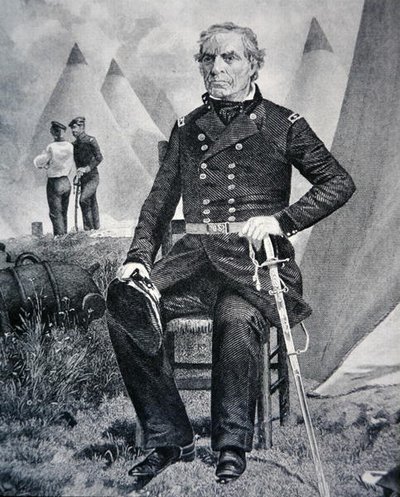 Zachary Taylor (rytina) od American School