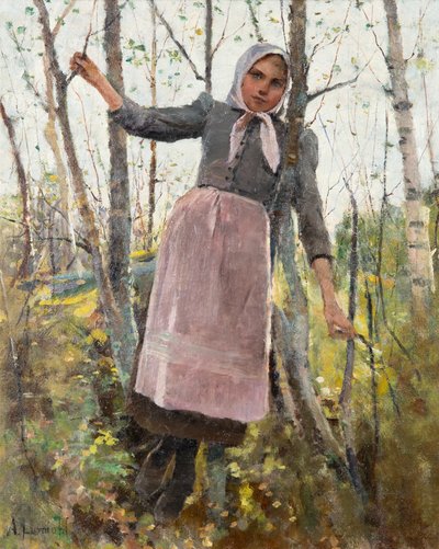 Jaro; Dívka v březovém lese od Amélie Lundahl